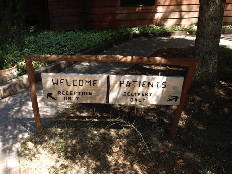 Old wooden exterior sign