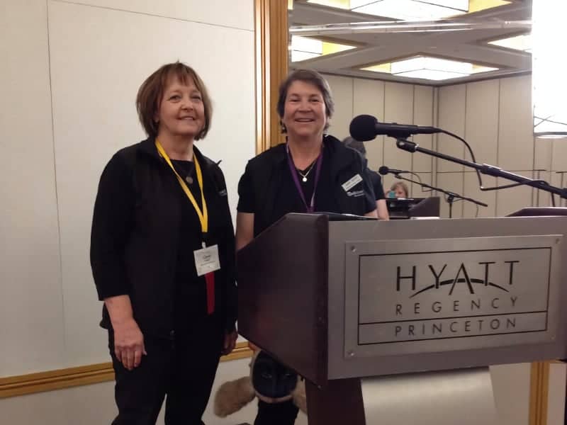 Carol and Judy presenting at a conference